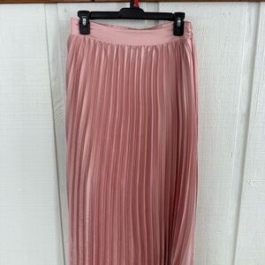 Altar’d State Elegant Pink Pleated Maxi Skirt Party Work Everyday Coquette